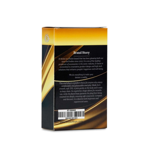 B-Series T-Plug Smooth - анальна пробка для носіння, 12х2.8 см (чорний) - купити в Києві, Україні